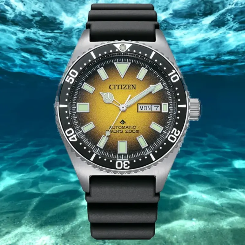 Citizen Promaster Diver's Yellow Dial Men's Watch- NY0120-01X